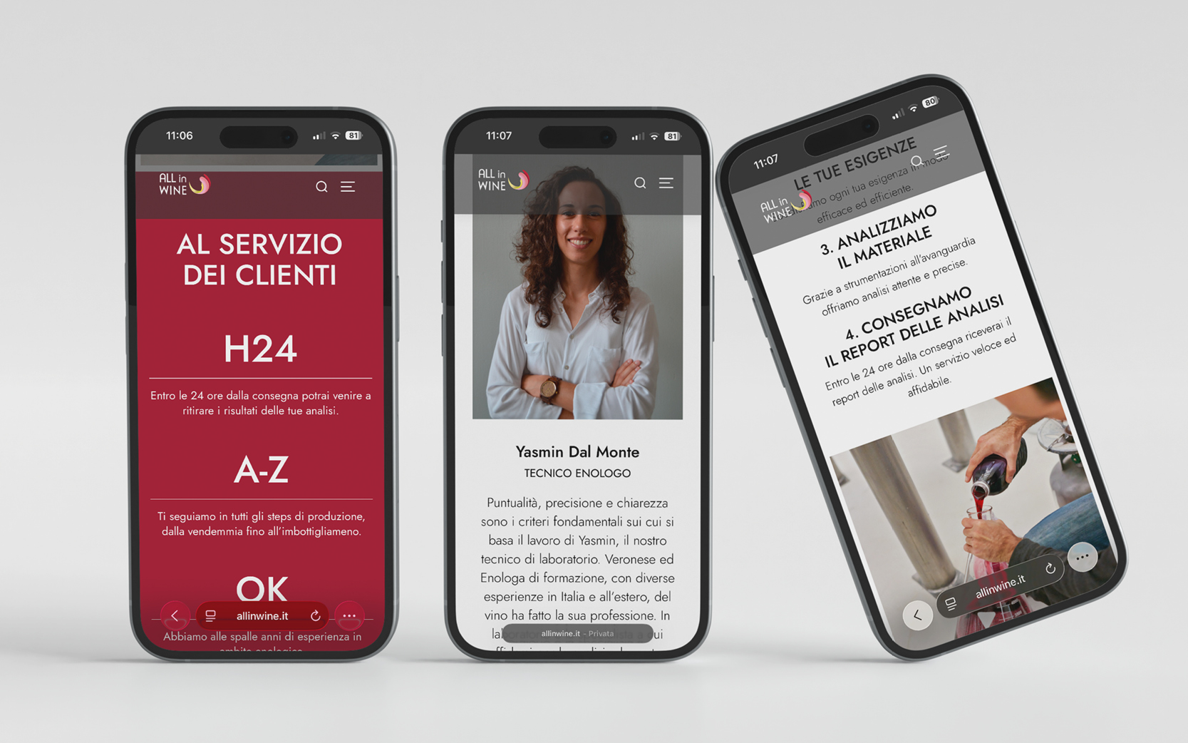 Elisa Rubele Studio - Web & Graphic Designer Freelancer - All in wine Phone O 1