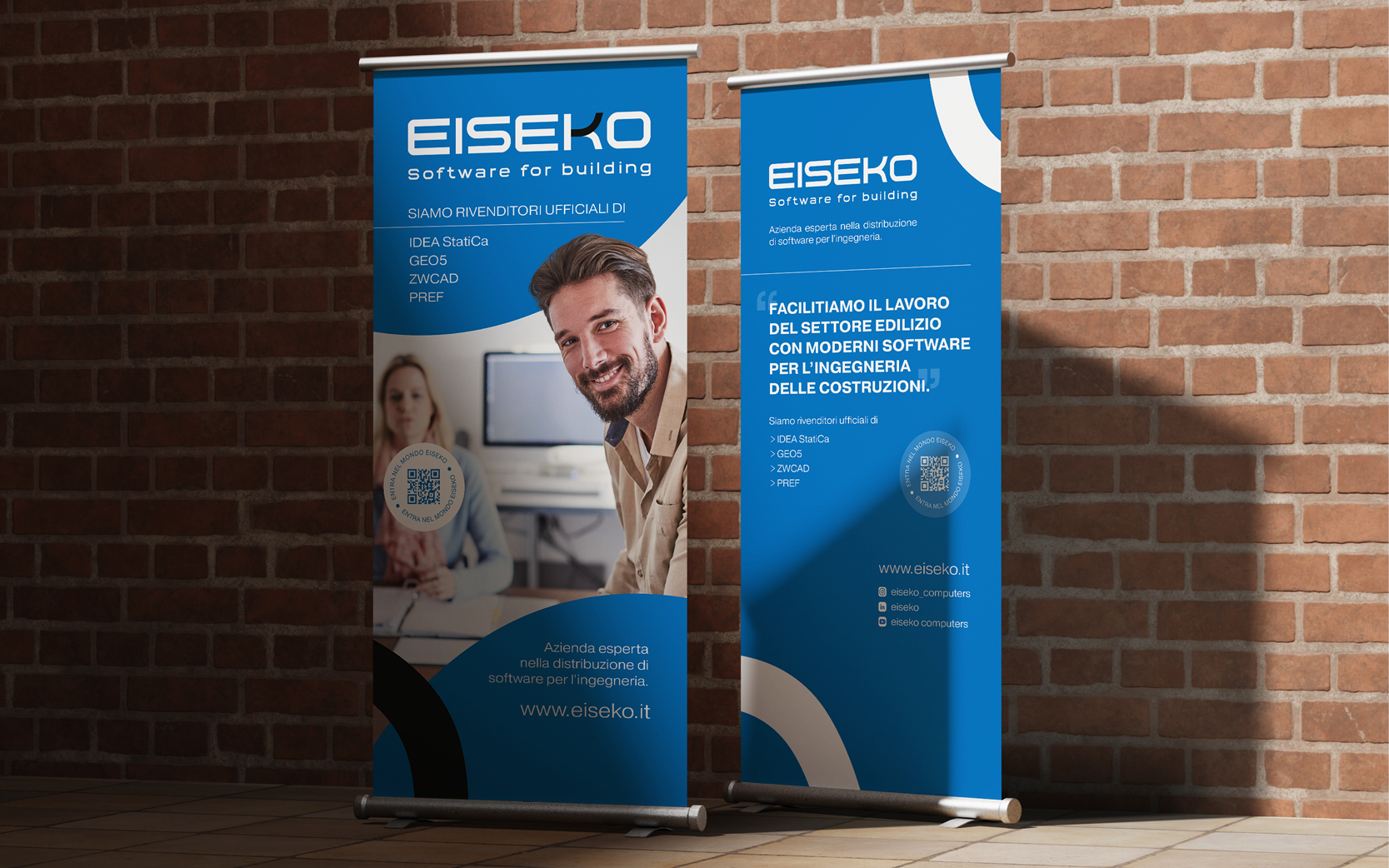 Elisa Rubele Studio - Web & Graphic Designer Freelancer - Project Roll up Eiseko