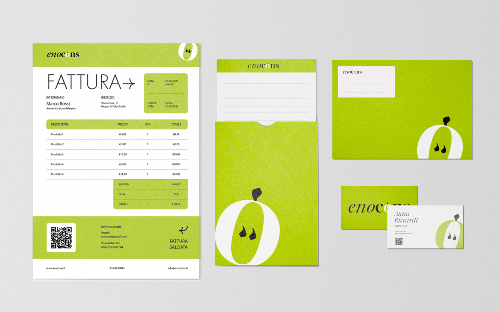 Elisa Rubele Studio - Web & Graphic Designer Freelancer - enocons Kit O 1